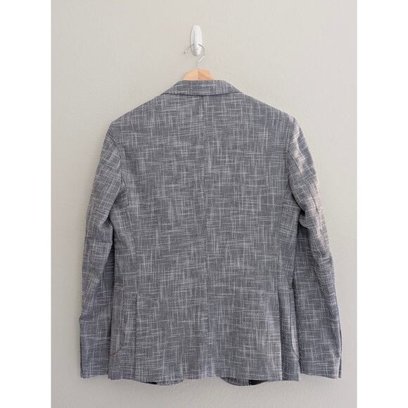 NWT Ettore Ravelli Blazer Suit Jacket Slate Blue Size 36 Cotton Italy Sport Coat - Picture 3 of 10